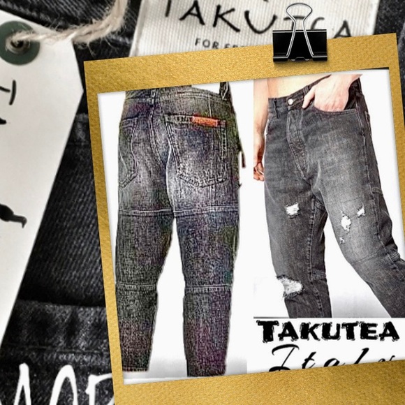 ☑️ITALIAN  Designer Jeans Distressed Maro Oriwa - Picture 4 of 17